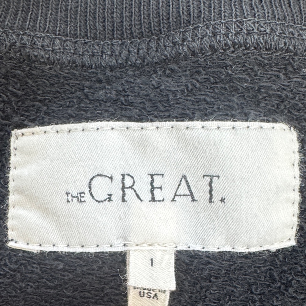 THE GREAT. Charcoal Knit Top - Picture 2 of 2